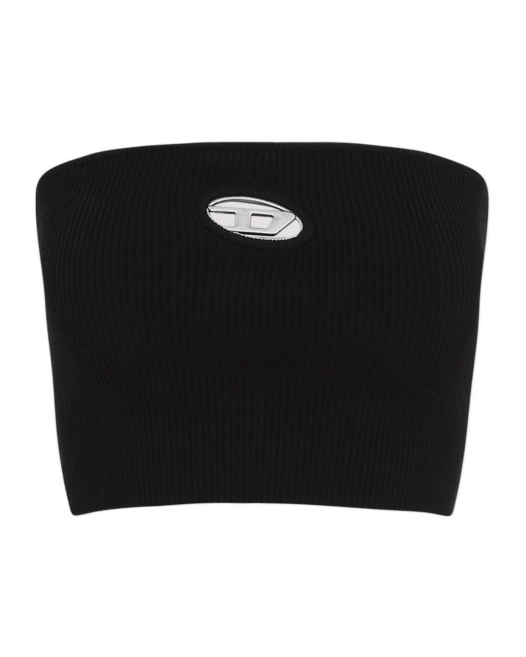 DIESEL Black M-Clarksvillex Logo Plaque Tube Top