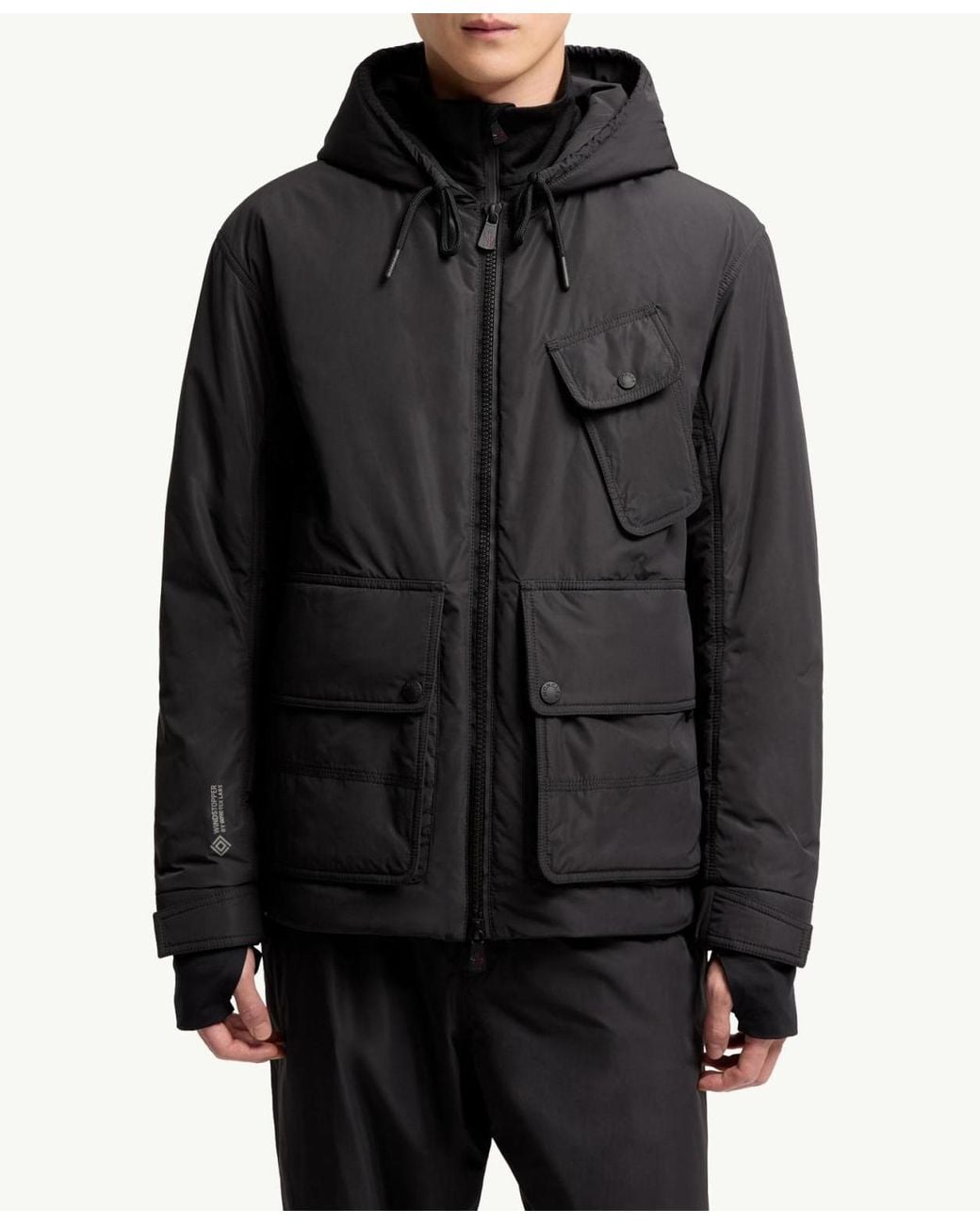 Moncler Black Ober Short Padded Jacket for men