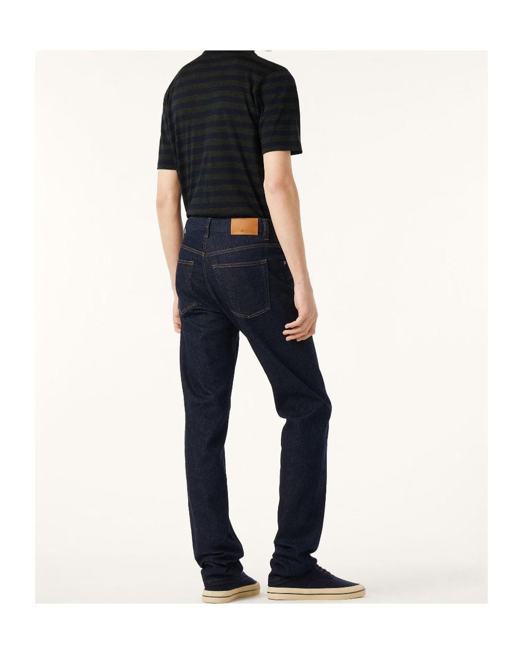 Loro Piana Black Balsa Polo Shirt for men