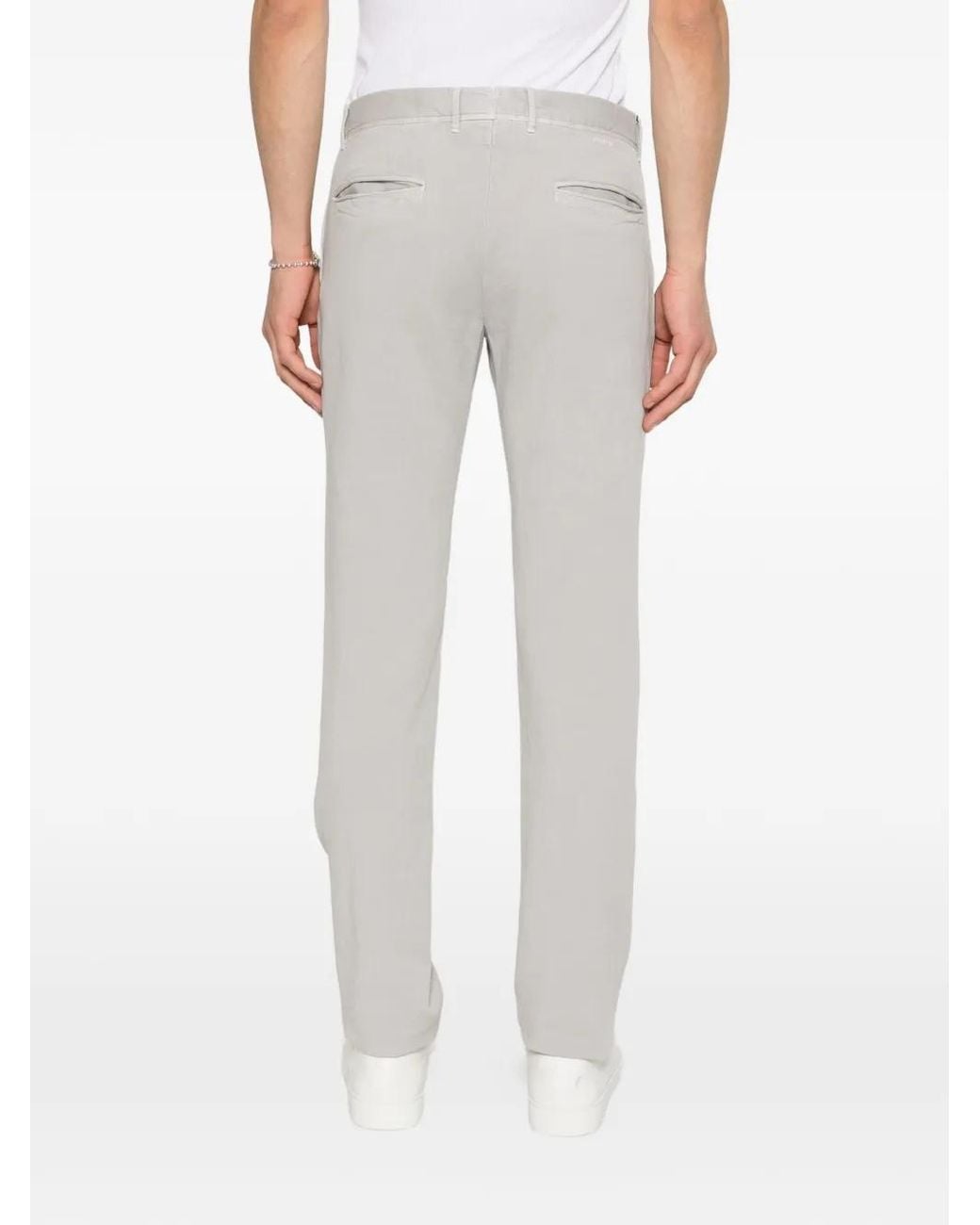 Incotex Gray Button-Up Trousers for men