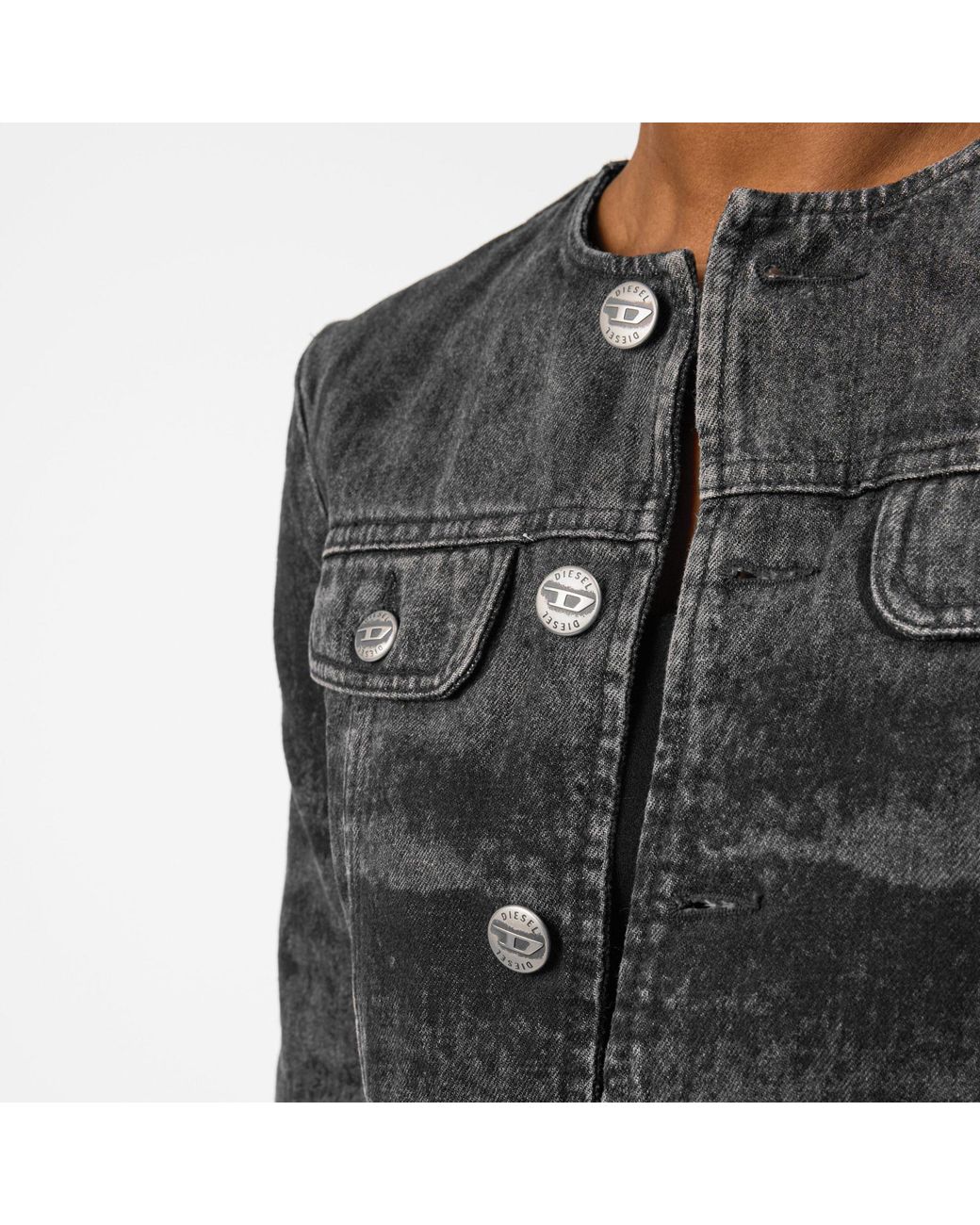 DIESEL Black Short Denim Jacket