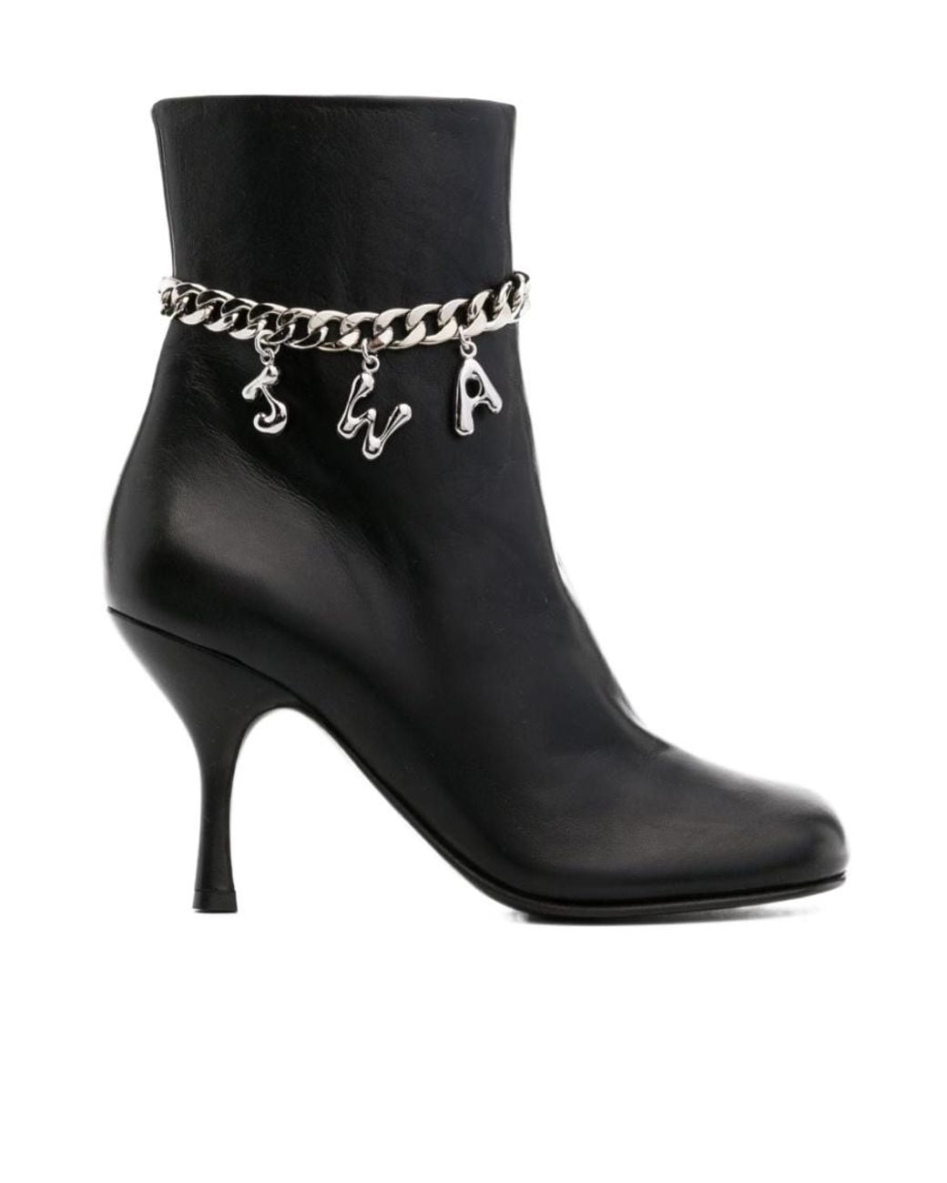 J.W. Anderson Black Round-Head Short Boots