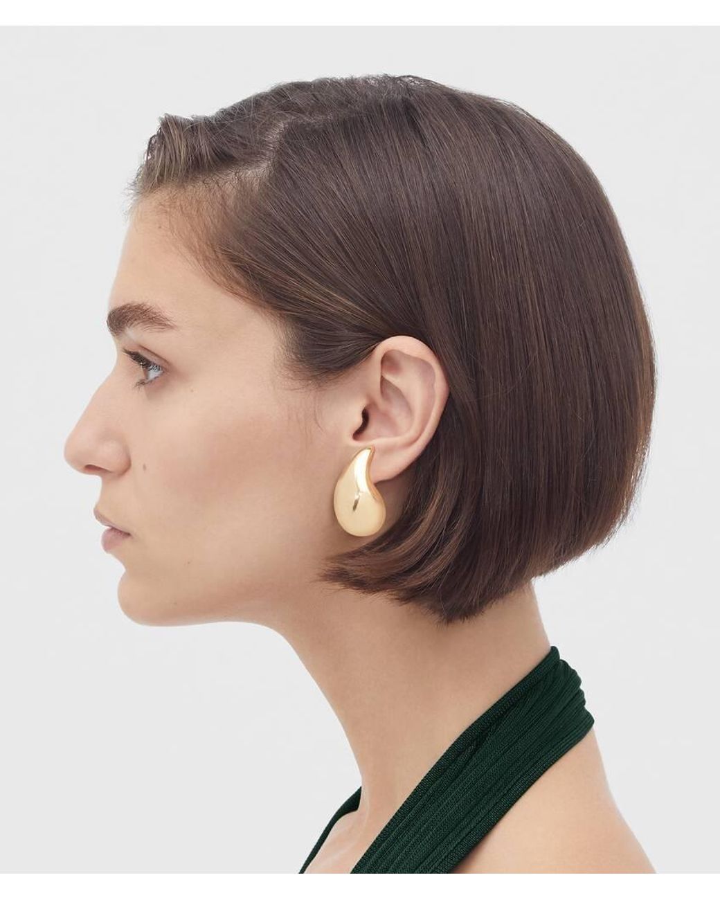 Bottega Veneta Metallic Small Drop Earrings