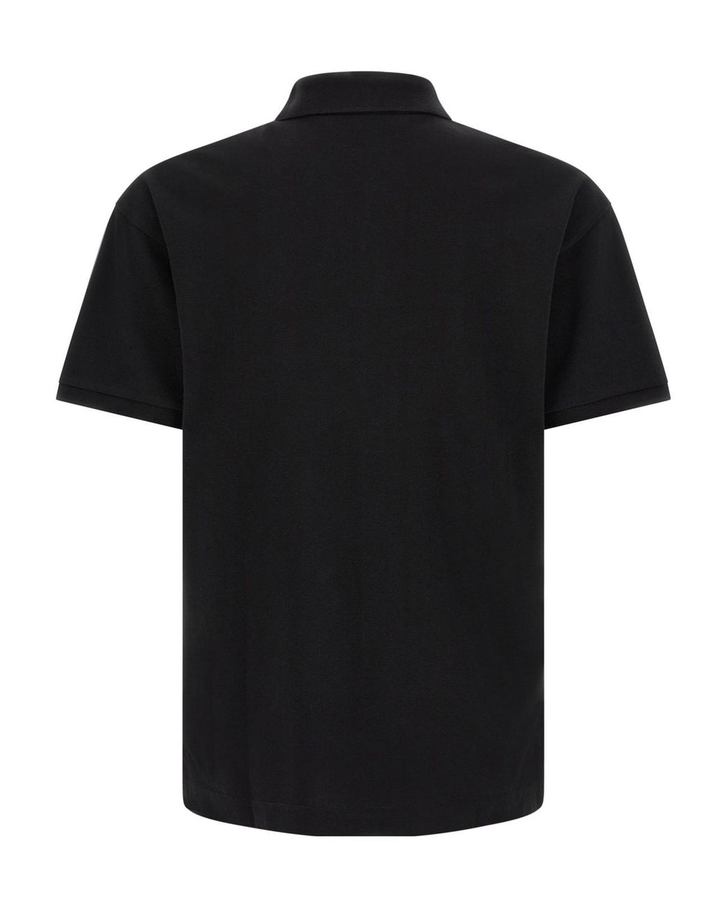 Palm Angels Black Logo Patch Polo Shirt for men