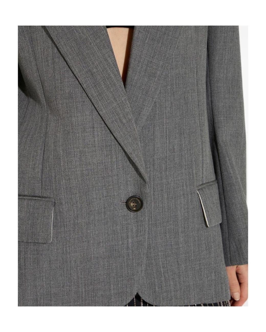 Elisabetta Franchi Blue Long-Sleeve Blazer