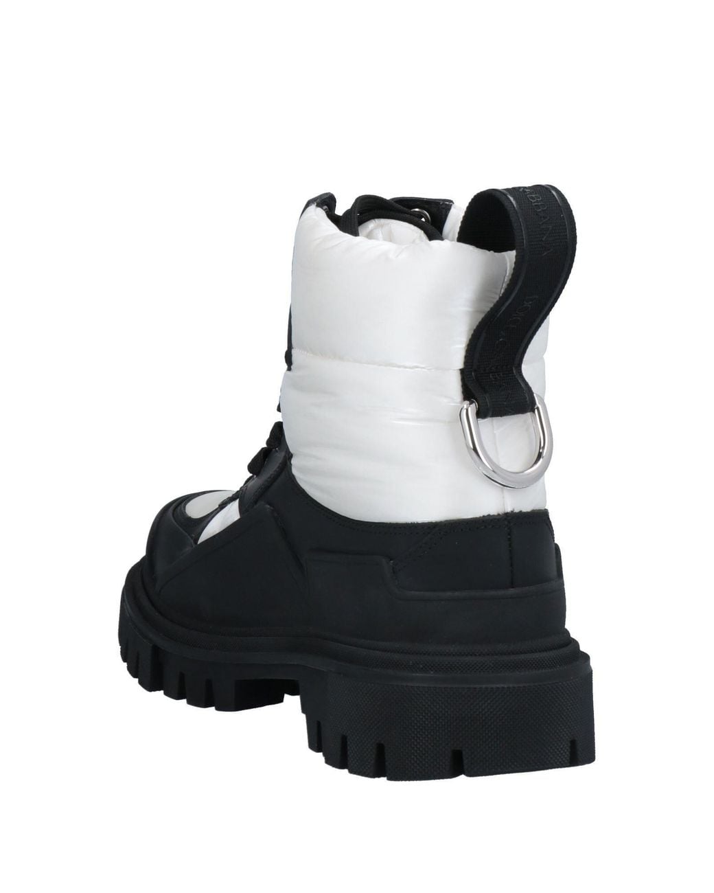 Dolce & Gabbana Black Color Block Ankle Boots