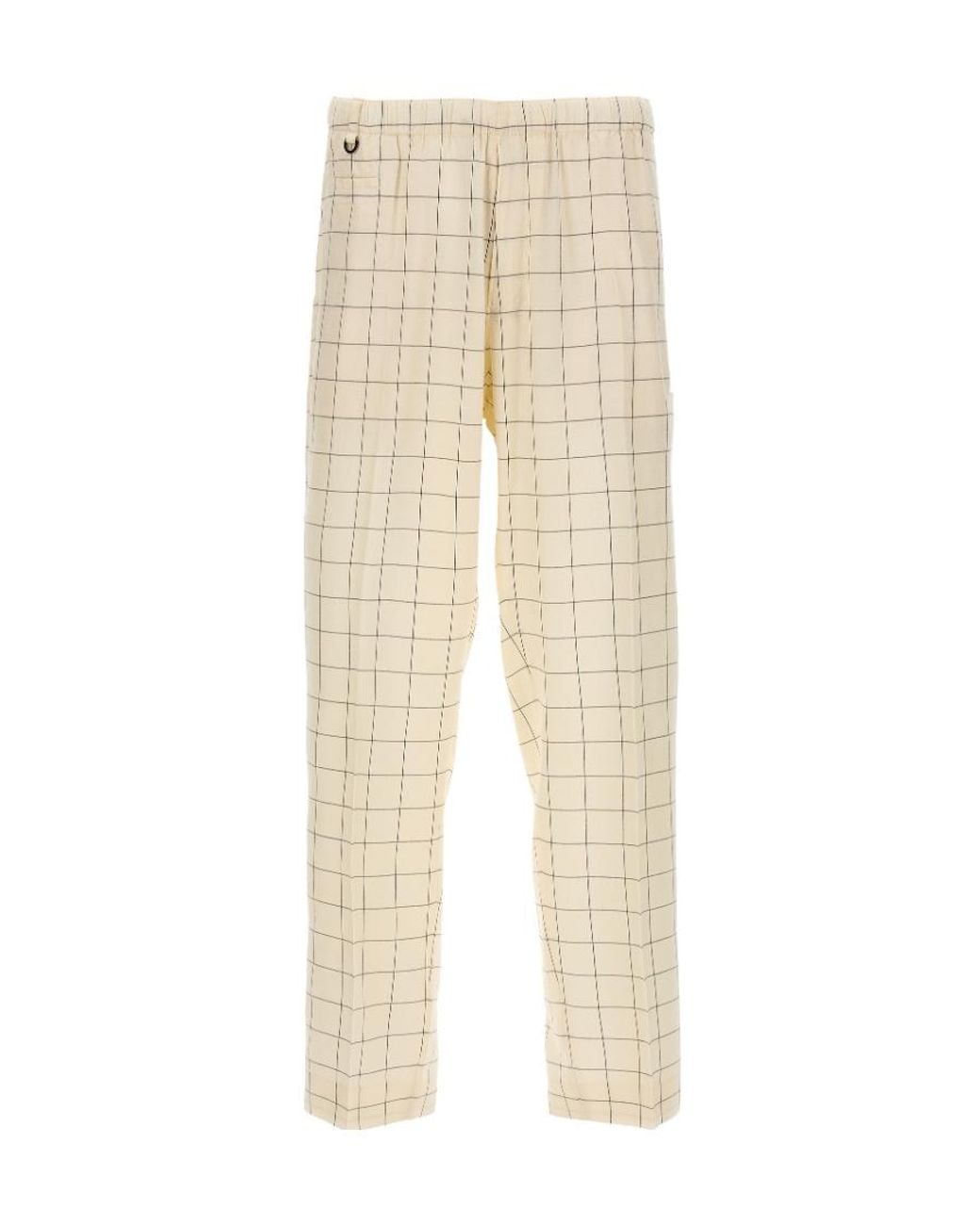 Undercover Natural Grid Patterned Pants for men