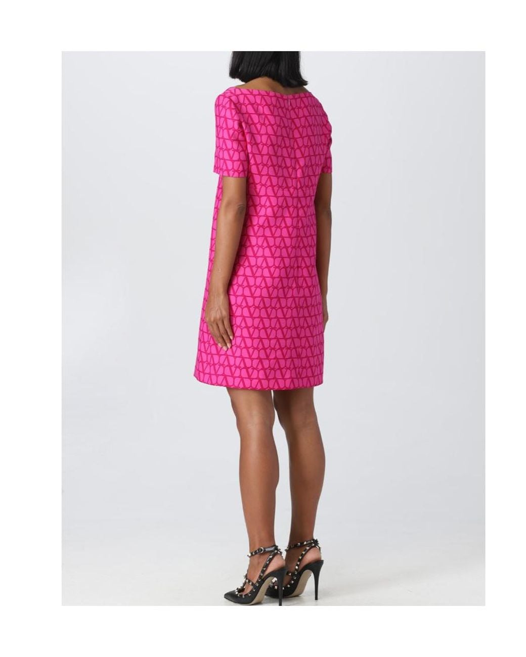 Valentino Pink Toile Iconographe-Print Minidress