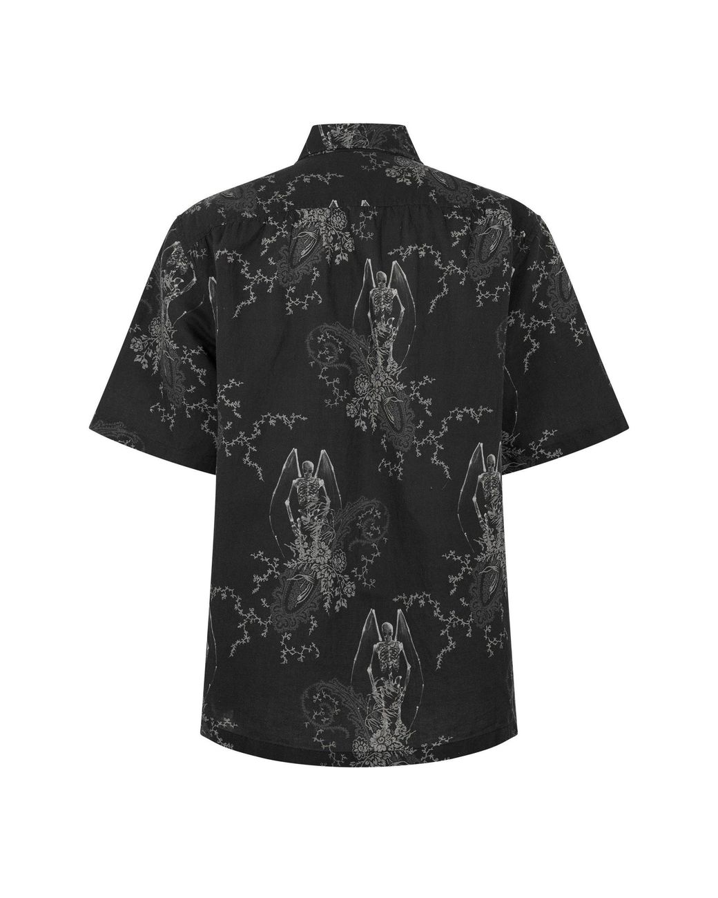 Our Legacy Black Patterned Short Sleeve Shirt for men