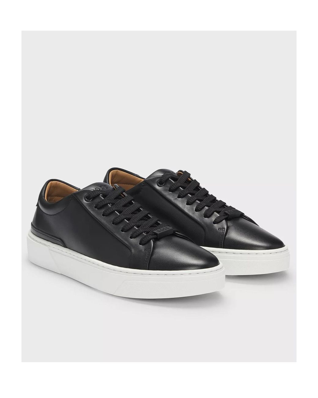 Boss Black Leather Sneakers for men