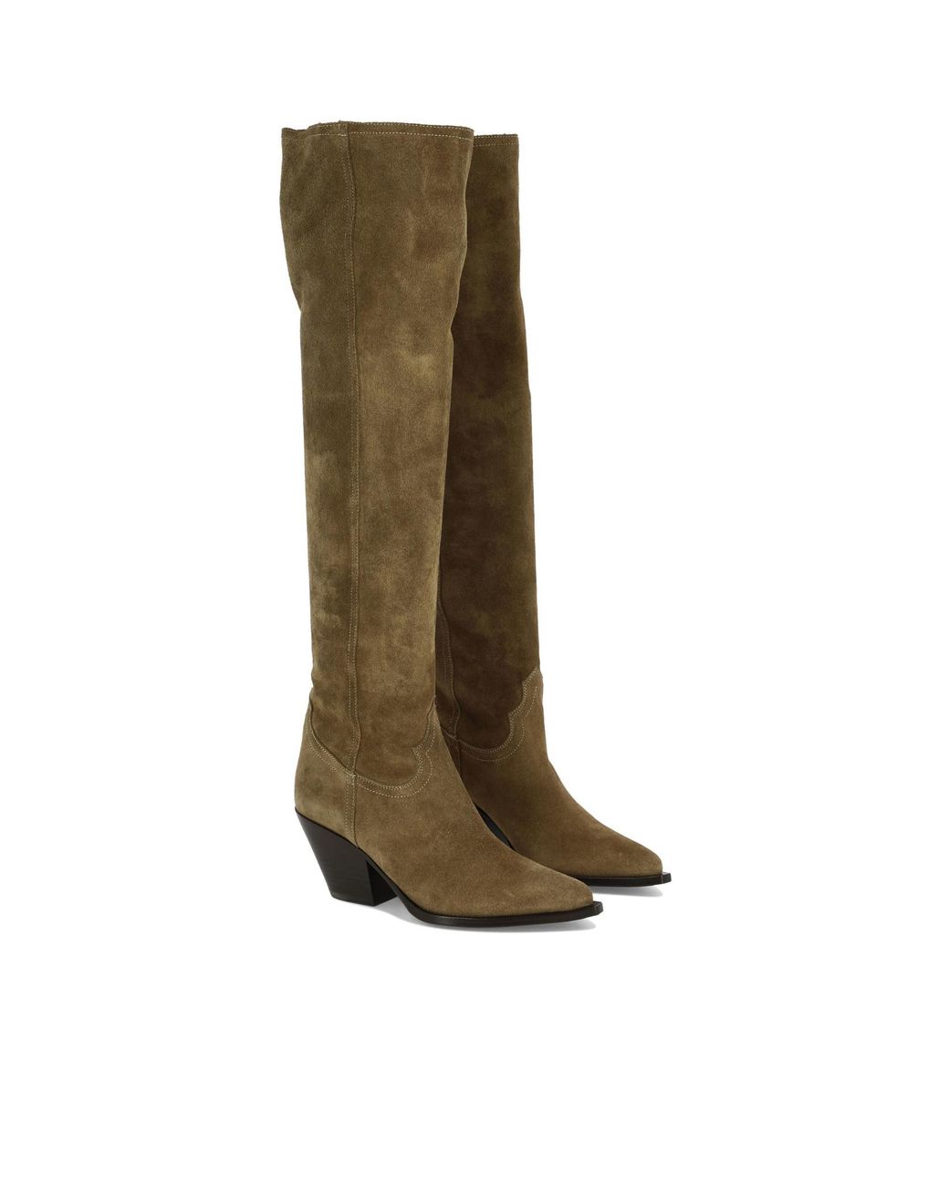 Sonora Boots Green 70Mm Suede Boots