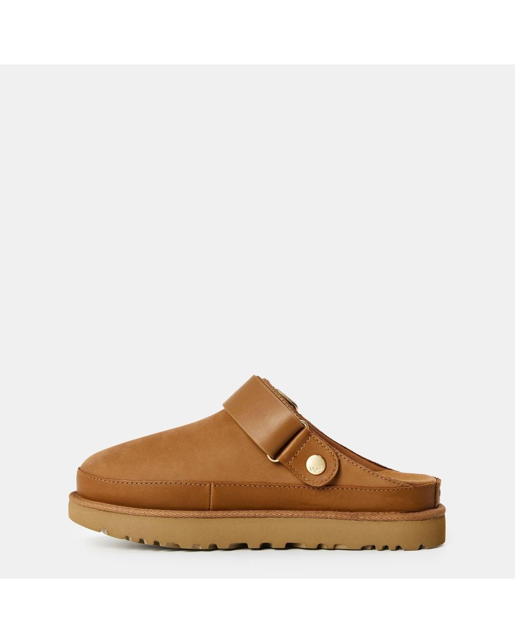 Ugg Brown Logo Details Mules