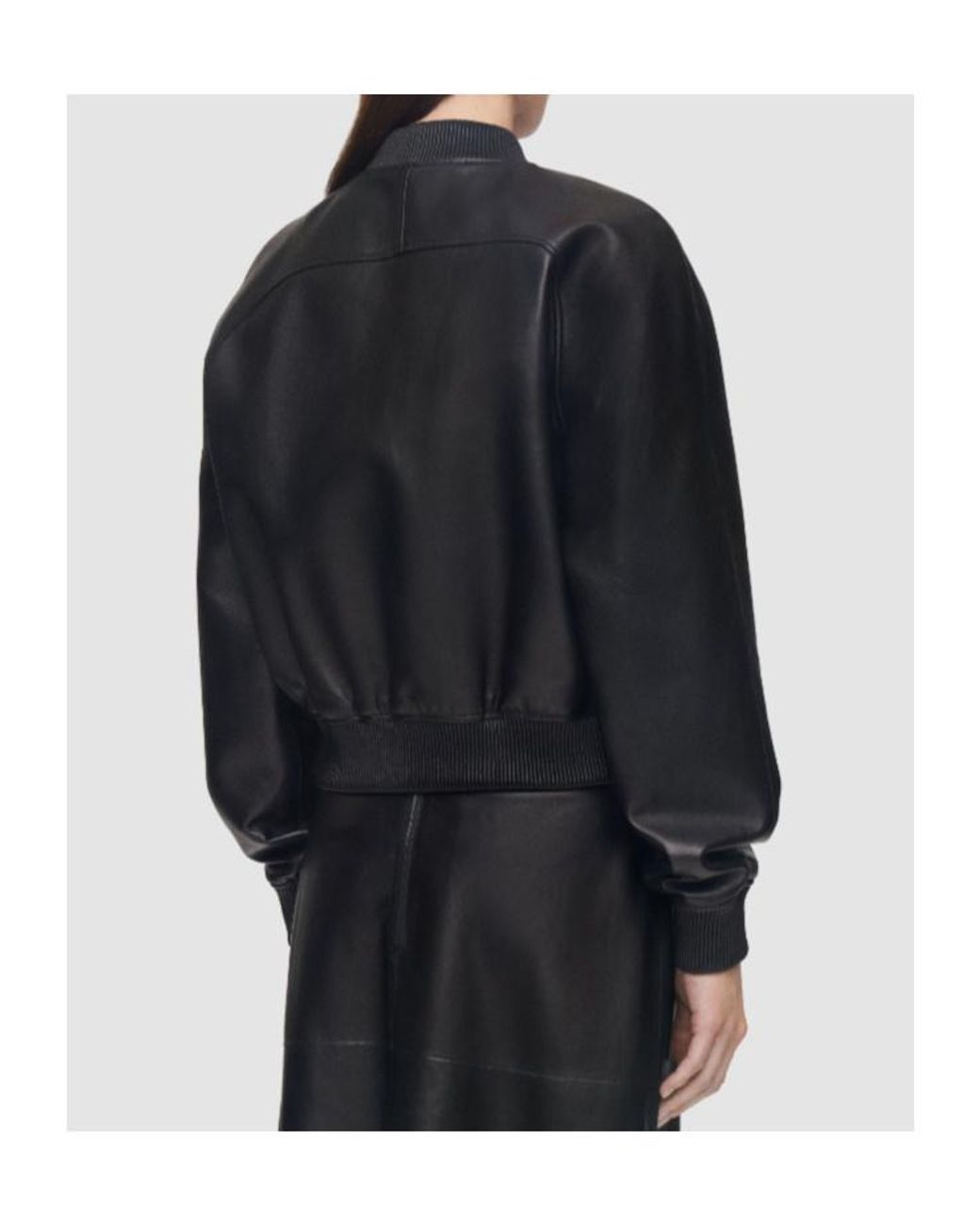Joseph Black Quinn Soft Nappa Leather Jacket
