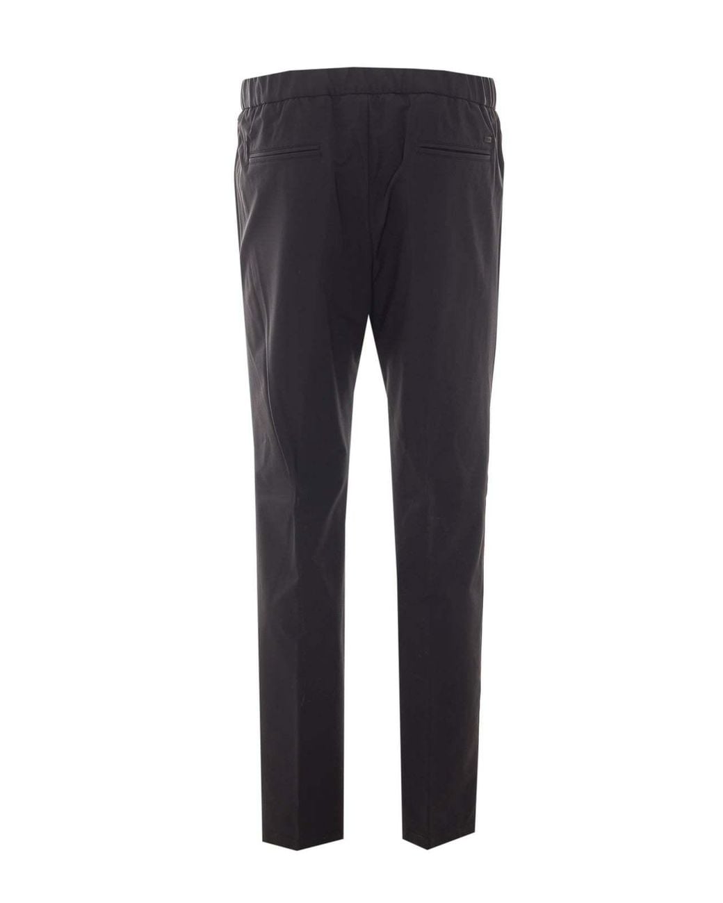 Herno Blue Drawstring Pleated Trousers for men