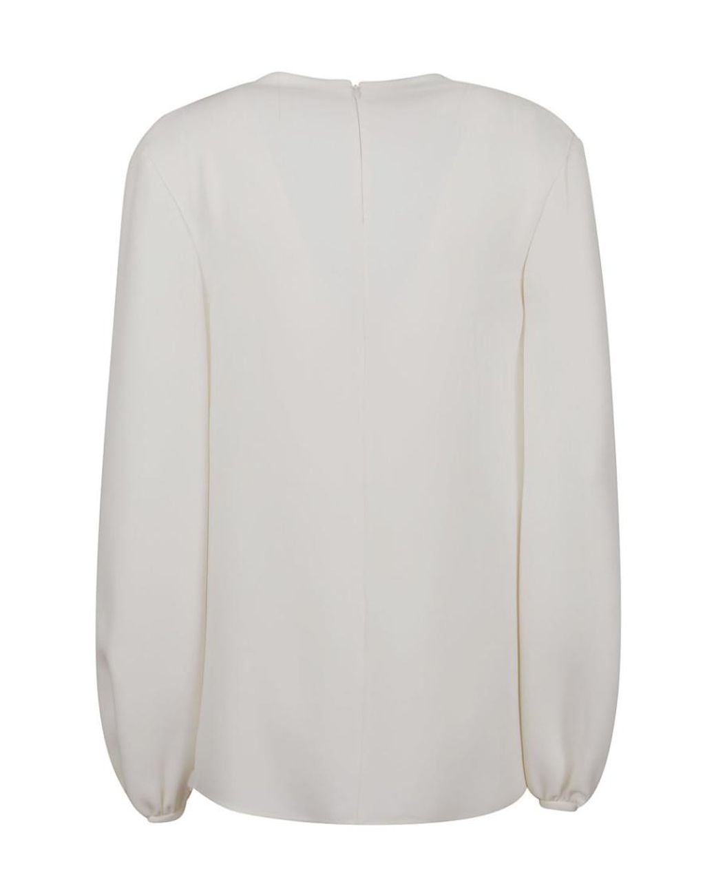 Valentino White Chain-Link Detail Blouse