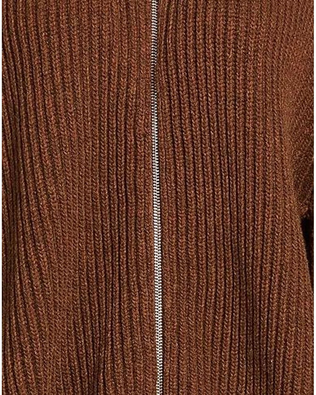 MM6 by Maison Margiela Brown A Lightweight Knitted Long-Sleeved Top