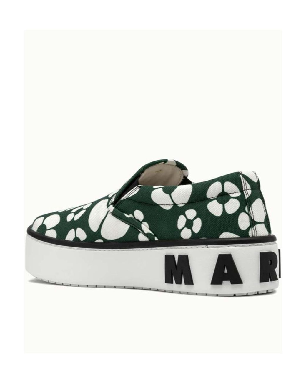 Marni Green X Charatt Floral Printed Sneakers for men