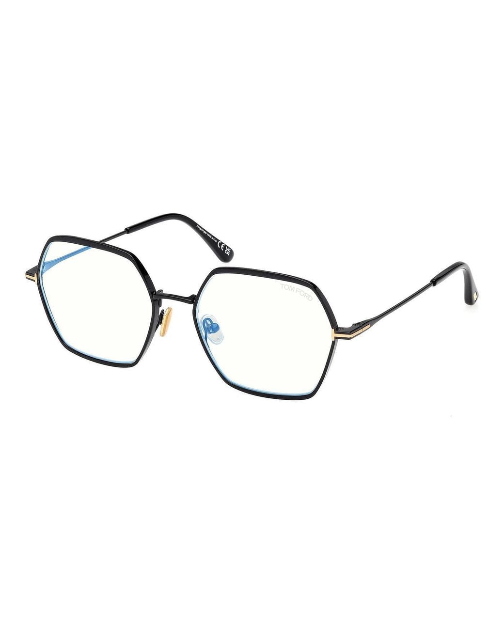 Tom Ford Black Eyewear Geometric Frame Glasses