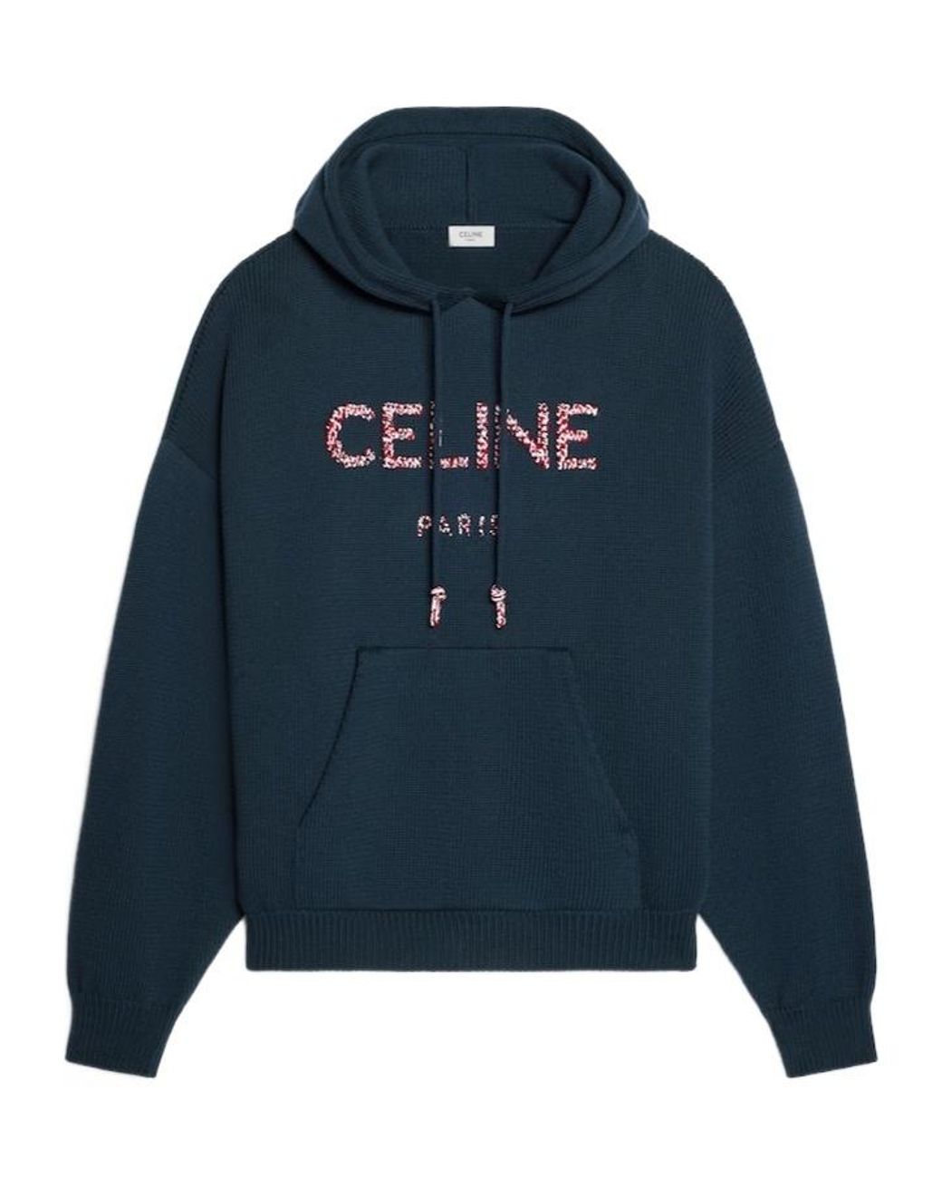 Céline Blue Hooded Sweater for men