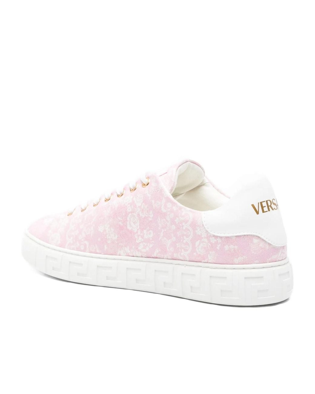 Versace Pink Greca Canvas Sneaker