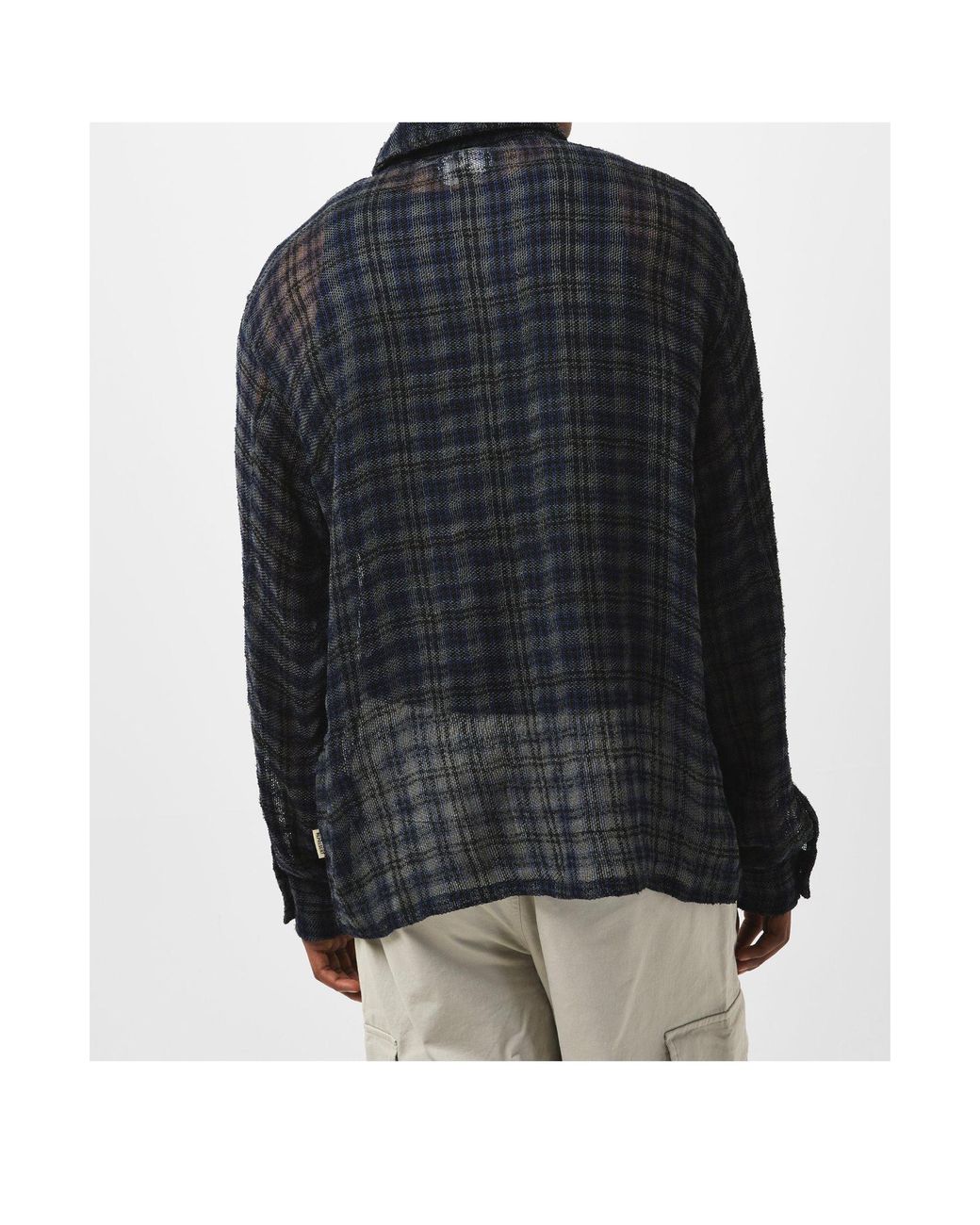 Represent Black Plaid Shirt for men