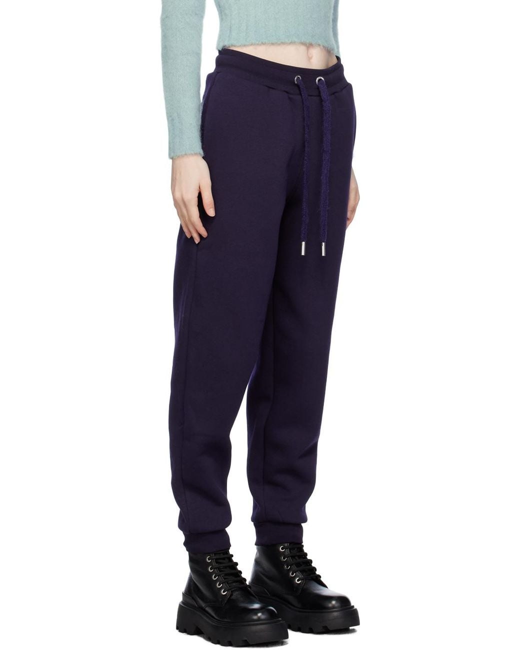 AMI Blue Tapered-Leg Drawstring Track Pants for men