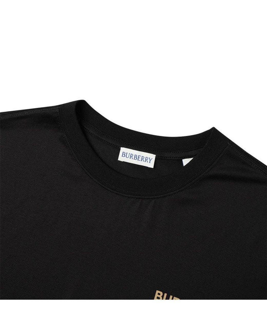 Burberry Black Logo Cotton T-Shirt