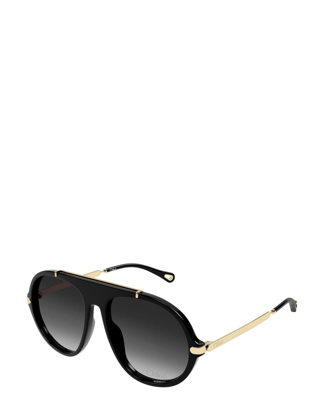 Chloé Black Chloé Eyewear Pilot Frame Sunglasses