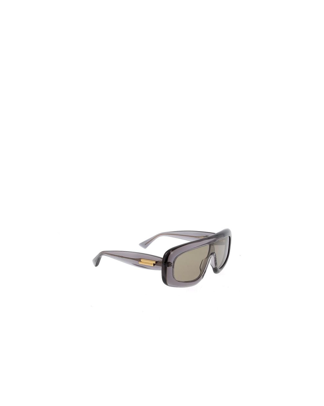 Bottega Veneta White Eyewear Irregular Frame Sunglasses for men
