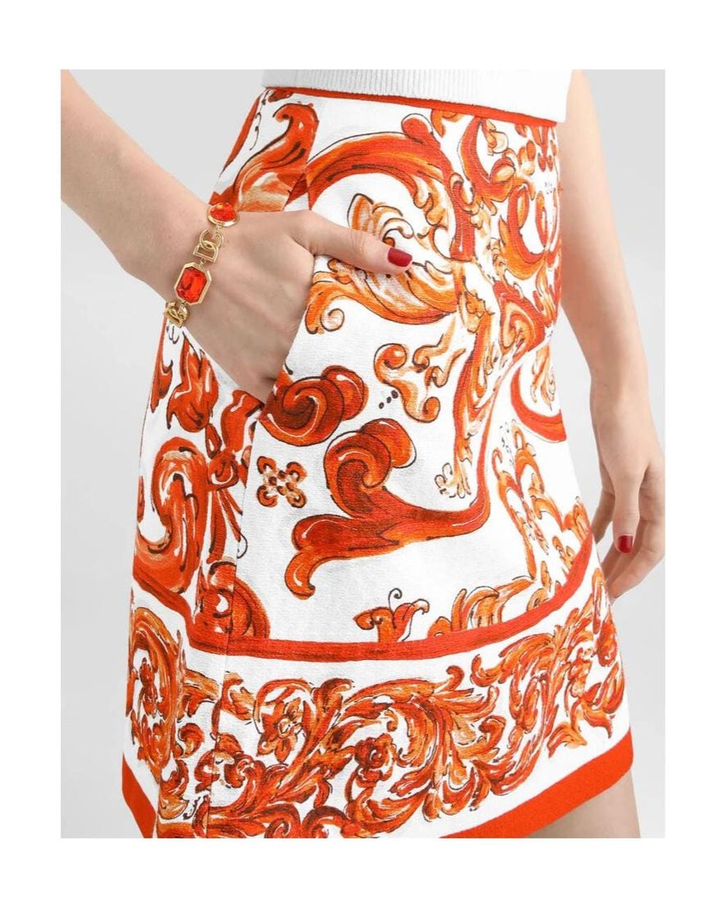 Dolce & Gabbana Red Miniskirt