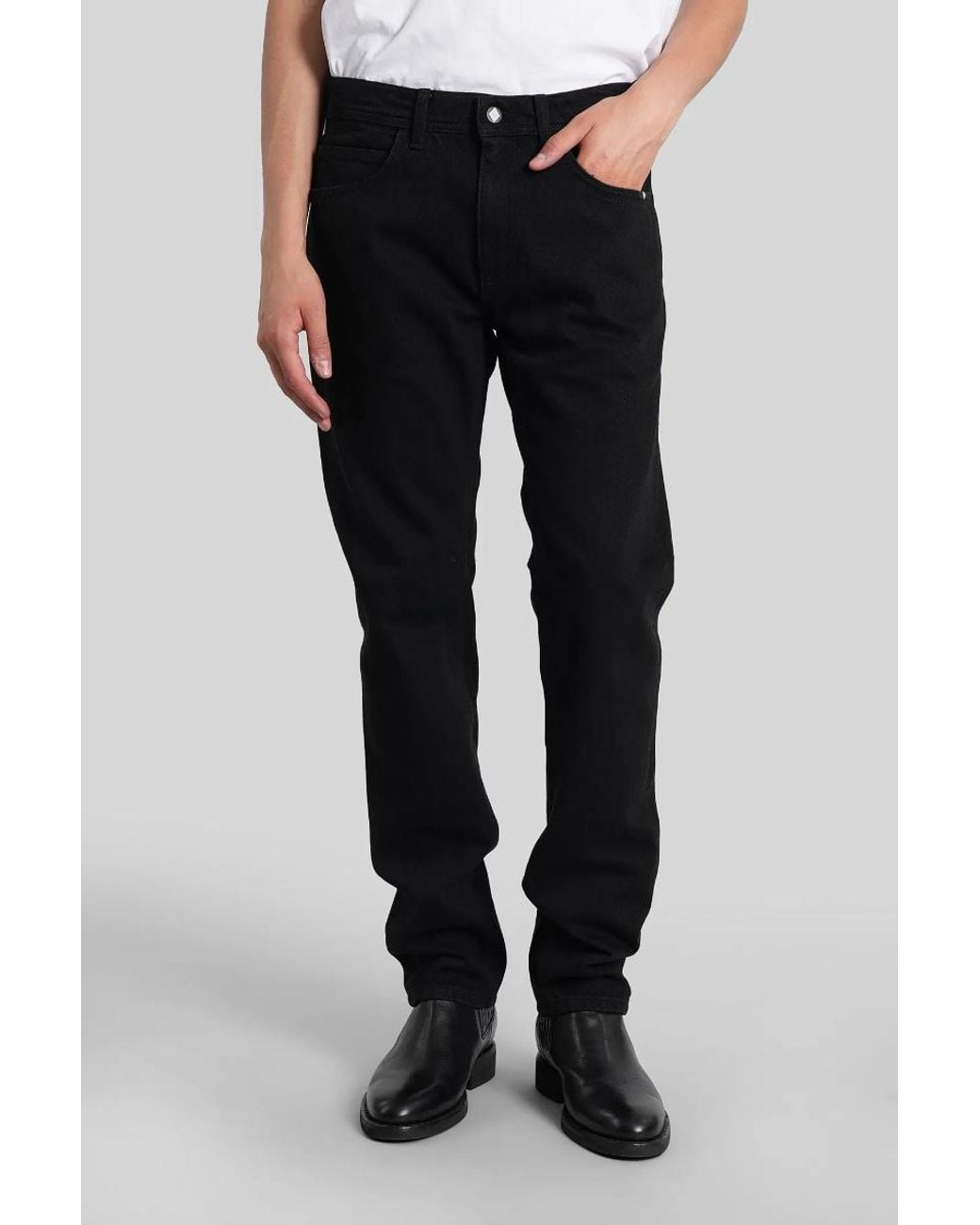 AMISH Black Classic Five-Pockets Jeans for men
