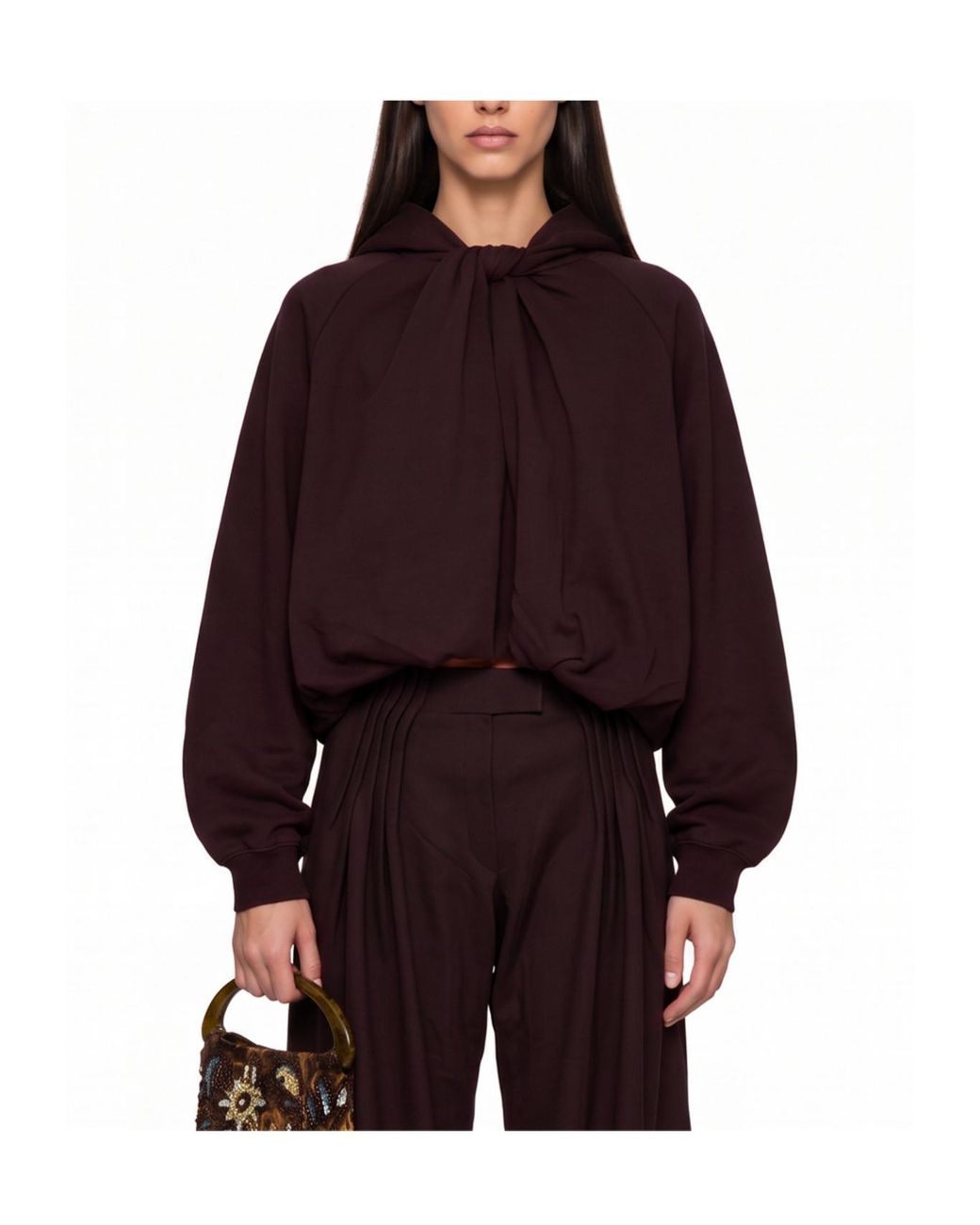 Dries Van Noten Purple Comfortable Loose-Fitting Cotton Pants