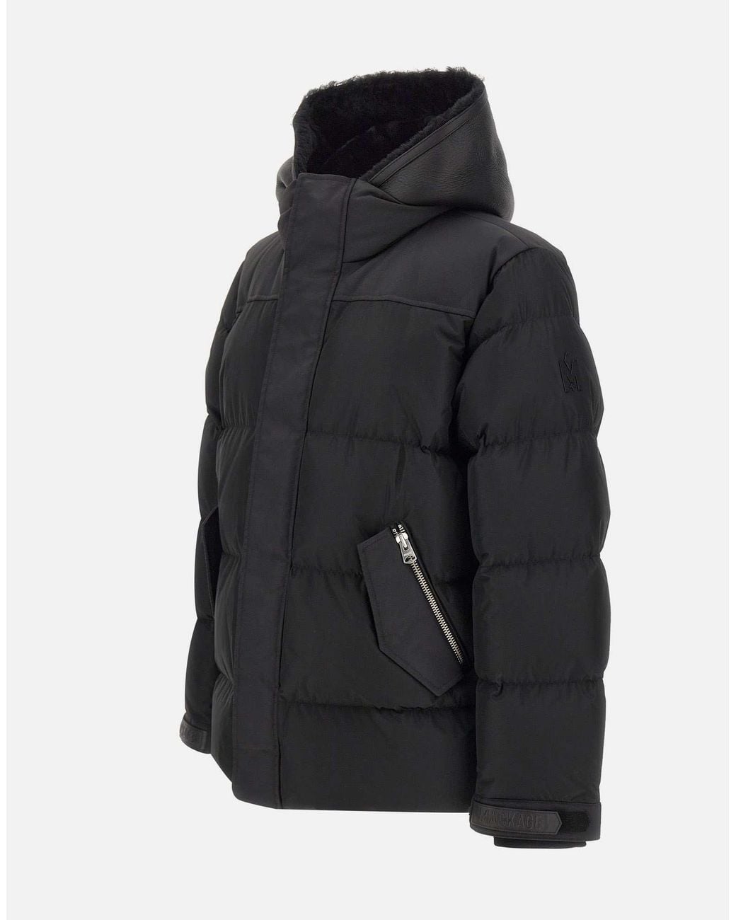 Mackage Blue Riley Hooded Down Jacket for men
