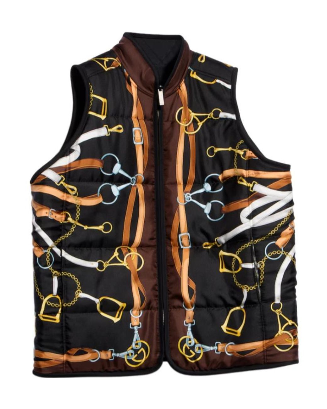 Gucci Black Reversible Padded Silk Twill Vest