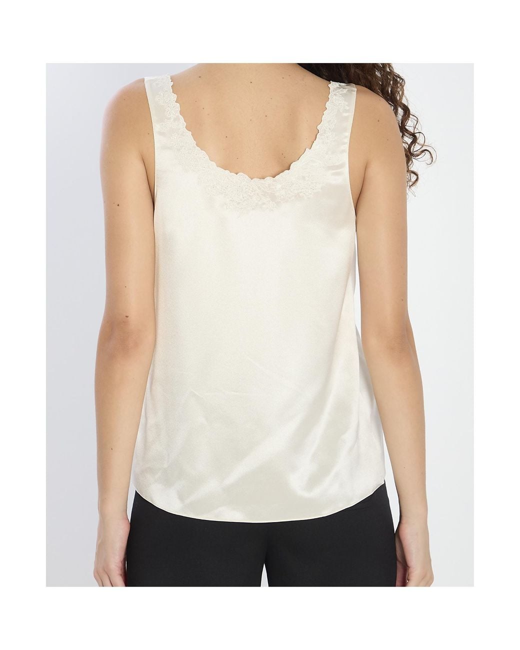 Céline Natural Embroidered Top
