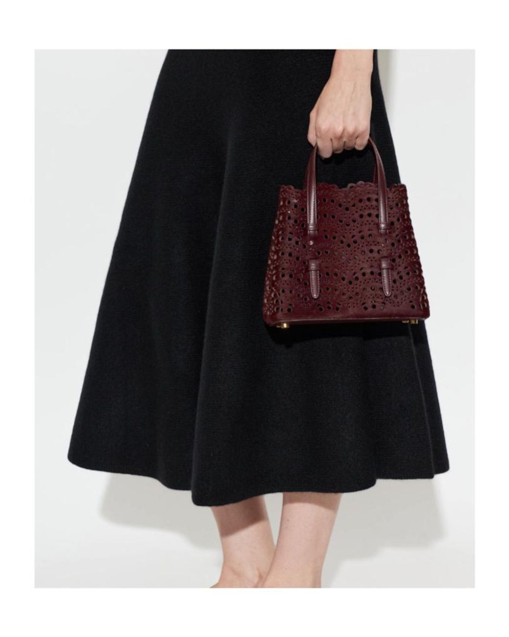 Alaïa Red Alaïa Mina 20 Mini Tote Bag