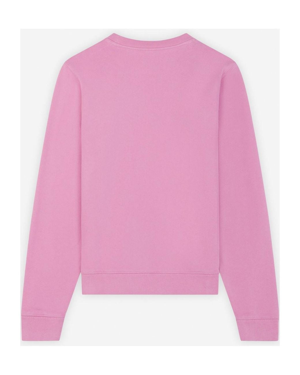 Maison Kitsuné Pink Maison Kitsuné Fox Head Patch Crewneck Sweatshirt