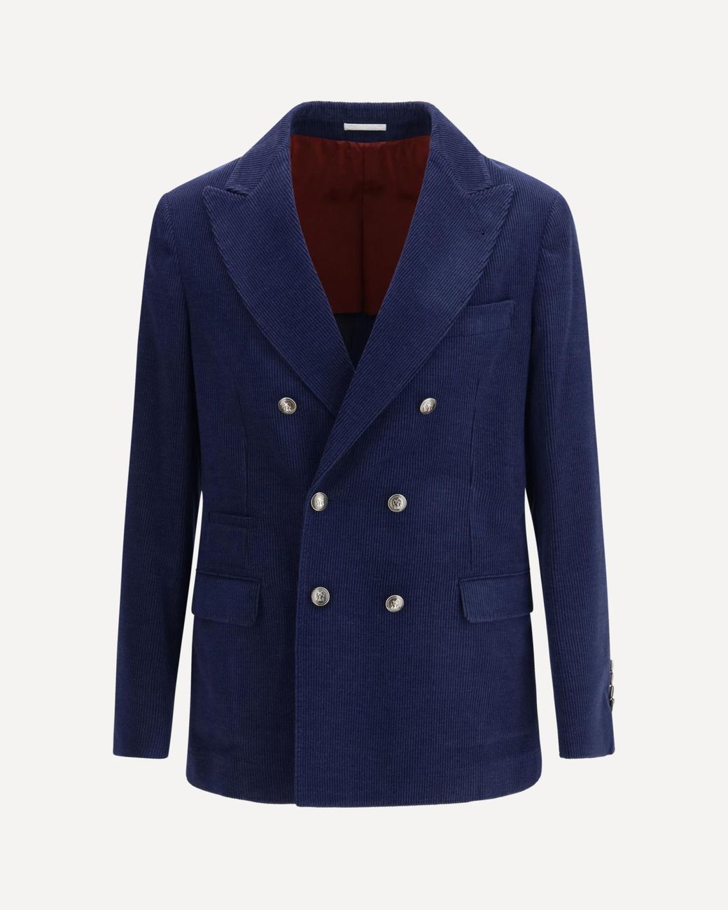 Brunello Cucinelli Blue Collared Button-Up Jacket for men