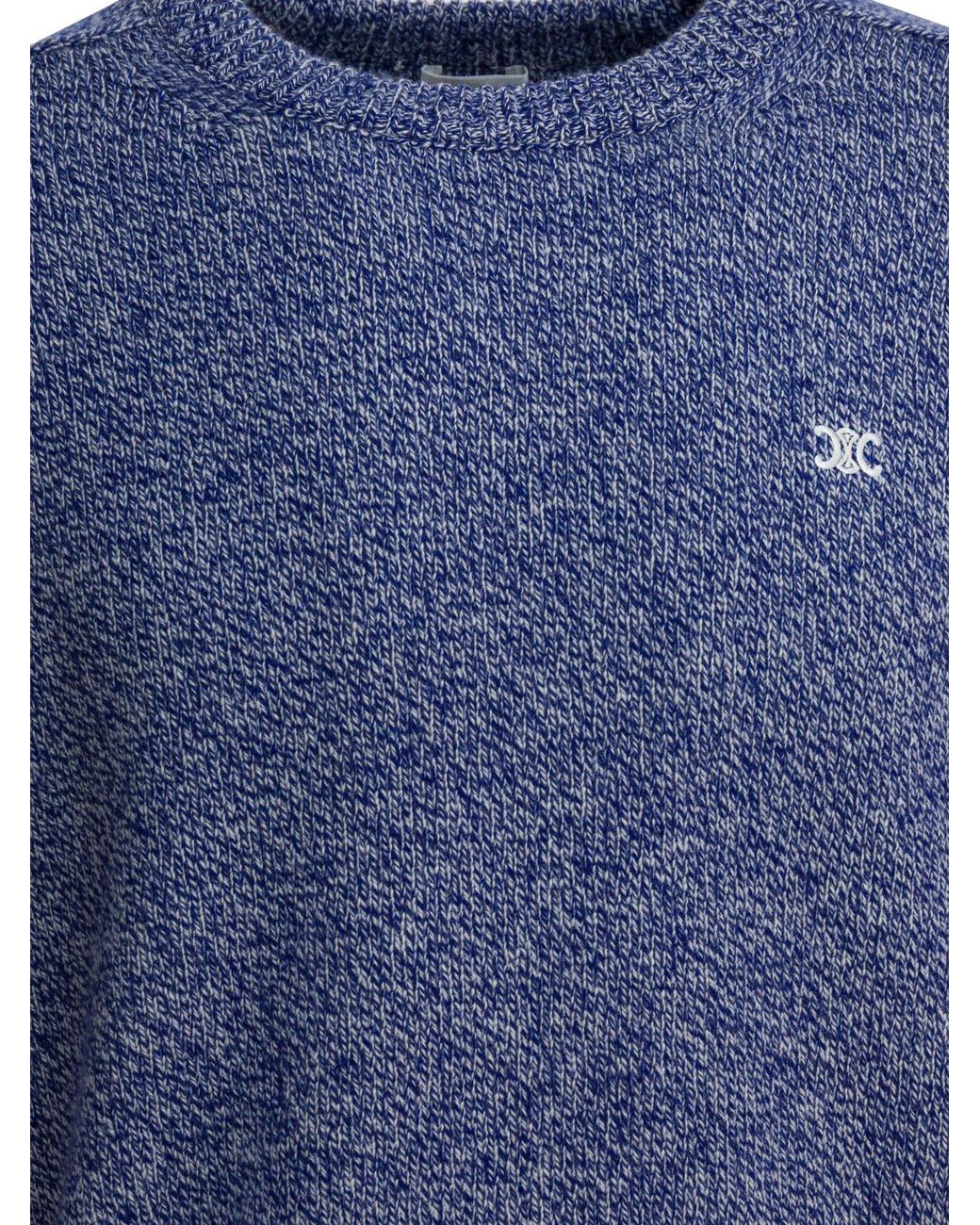 Céline Blue Crewneck Sweater for men