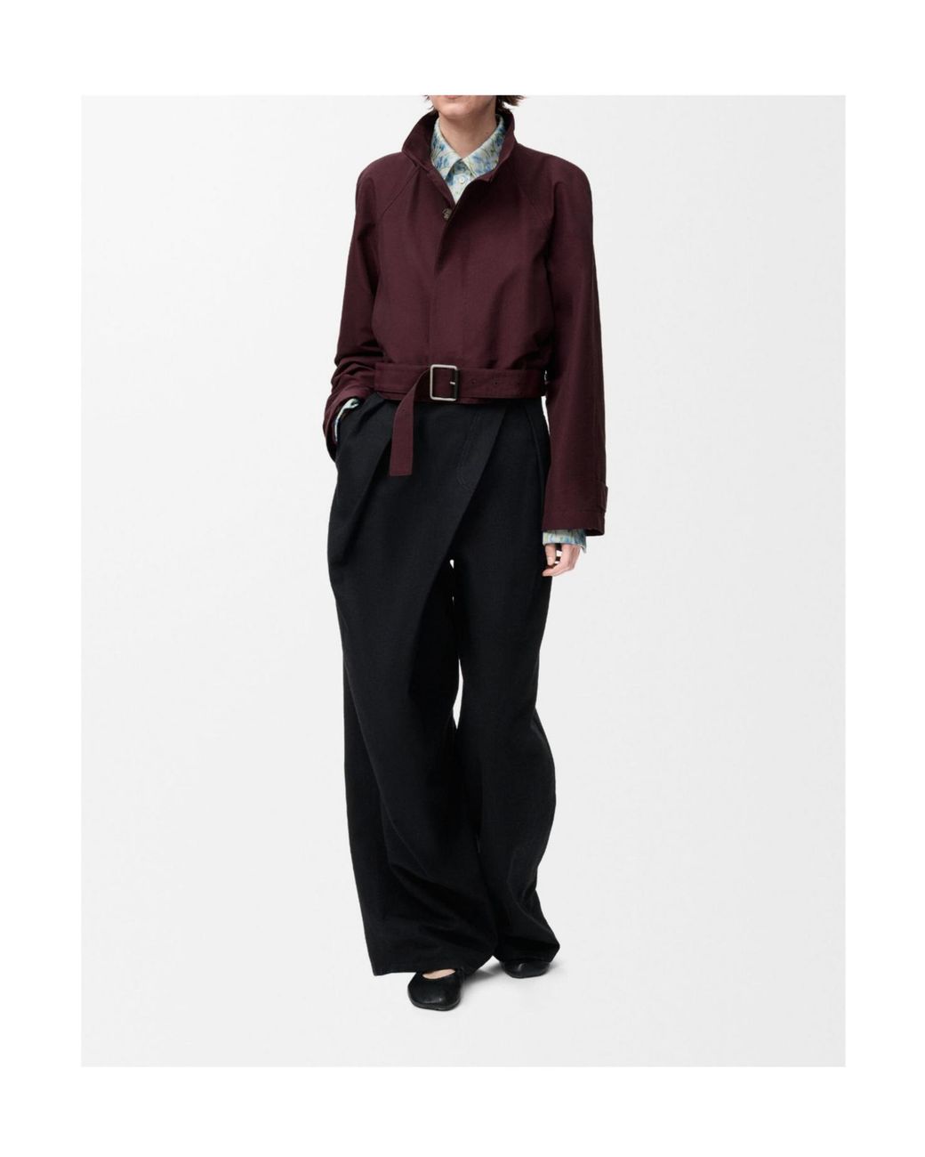 Loewe Purple Cropped Trench Coat