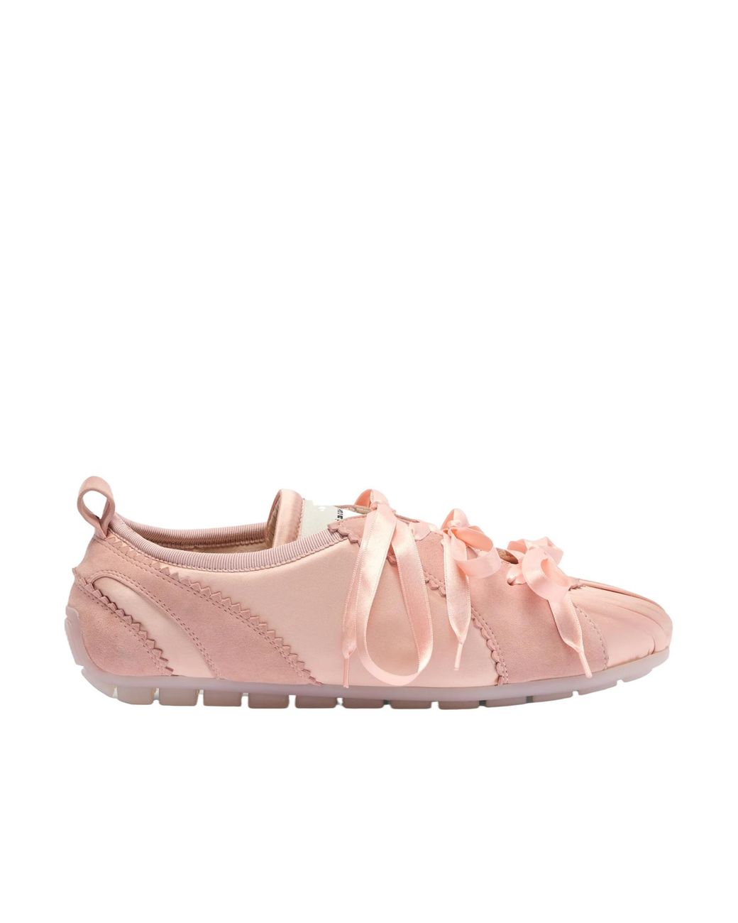 Simone Rocha Pink Lace-Up Ballet Shoes