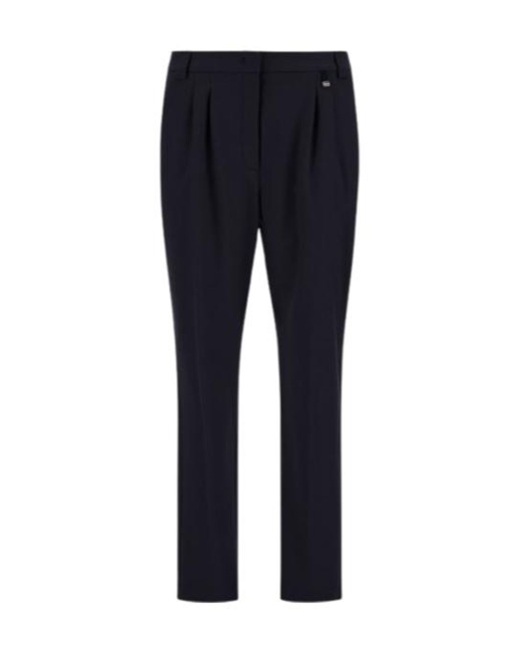 Herno Blue Pleated-Front Trousers