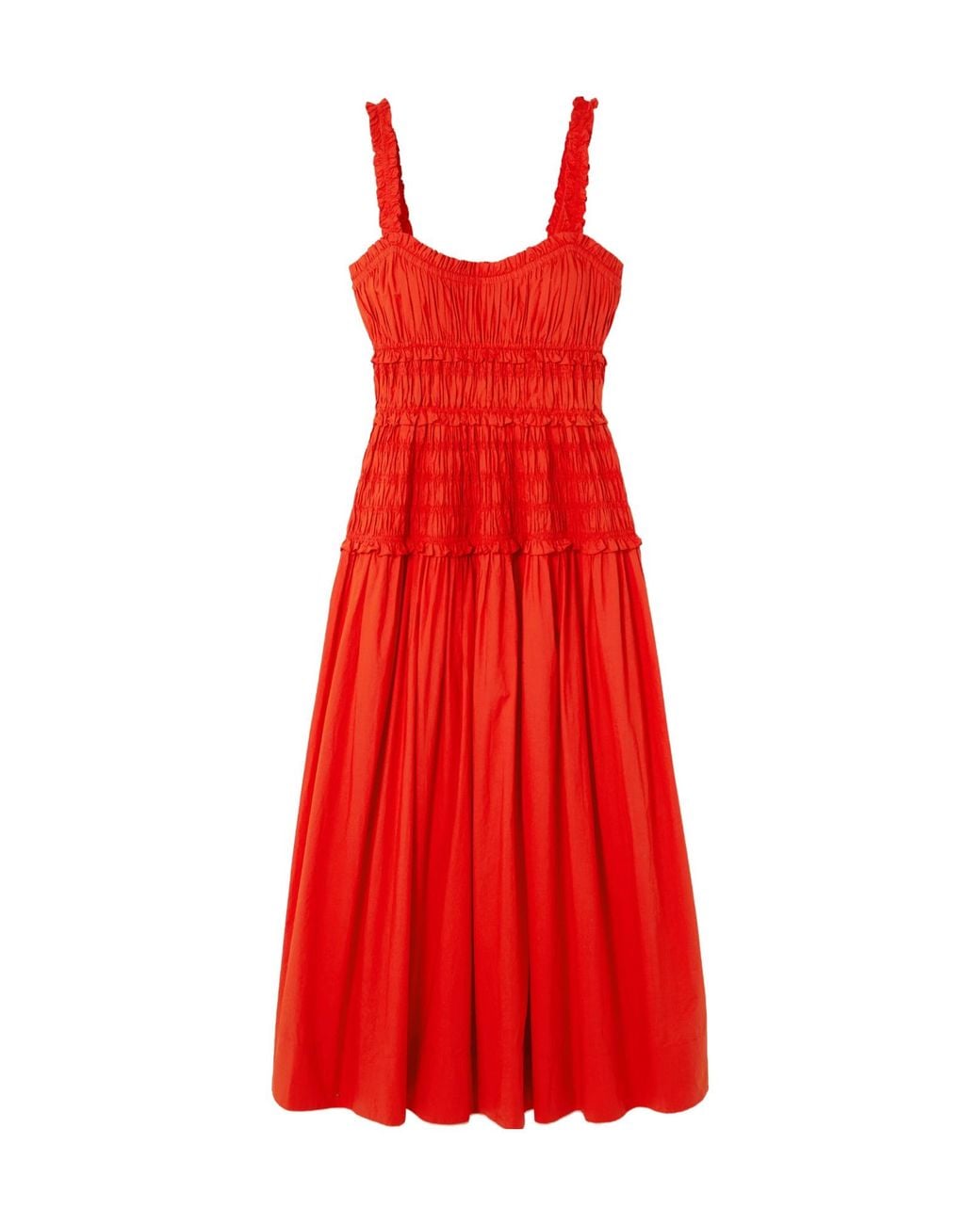 Doen Red Marianne Midi Dress