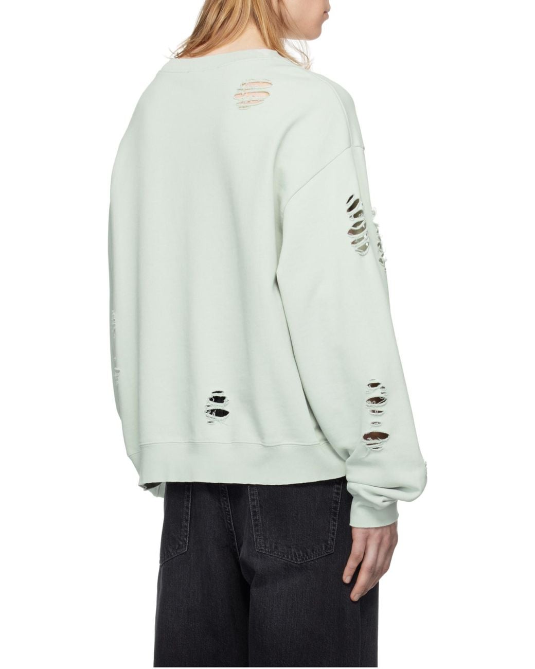 Acne White Long-Sleeved Sweater