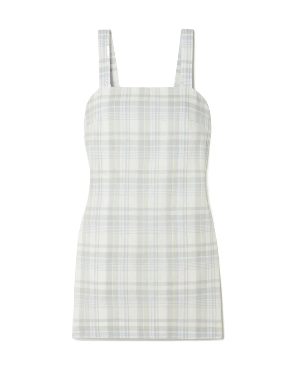 Theory White Plaid Mini Dress