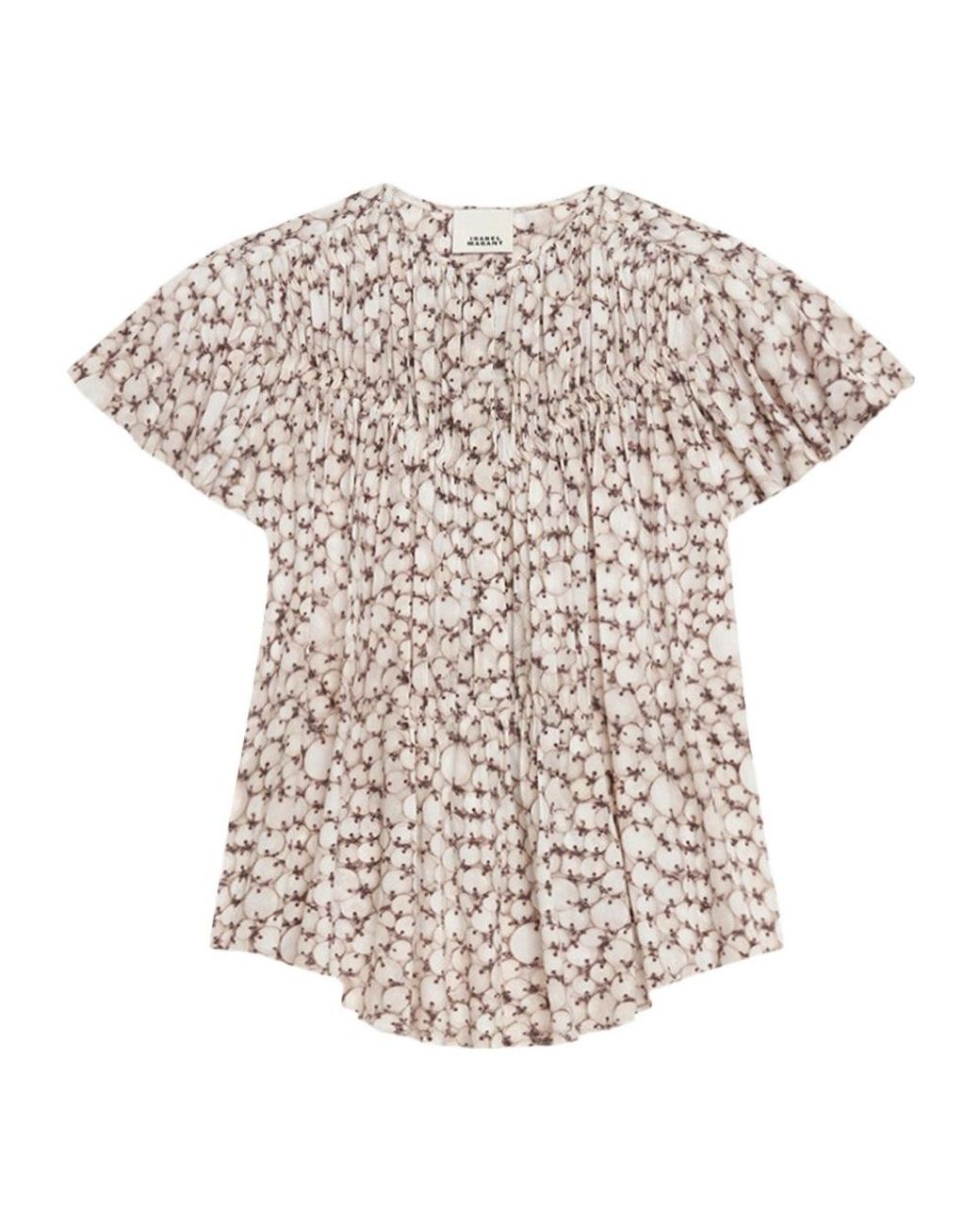 Isabel Marant White Synda Printed Satin Top