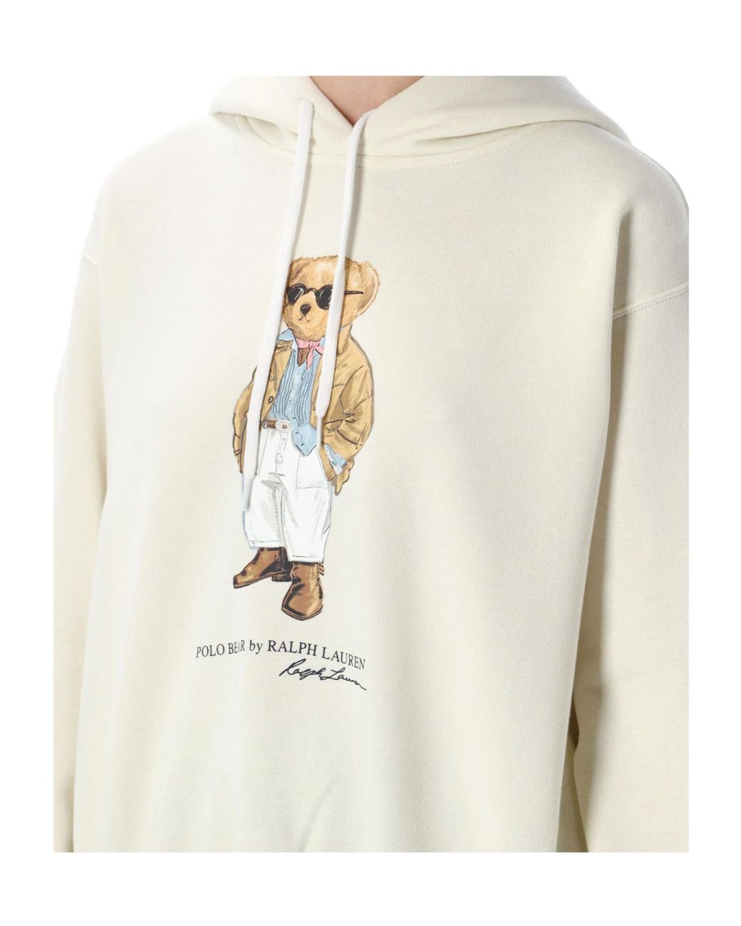 Polo Ralph Lauren White Polo Bear Hoodie