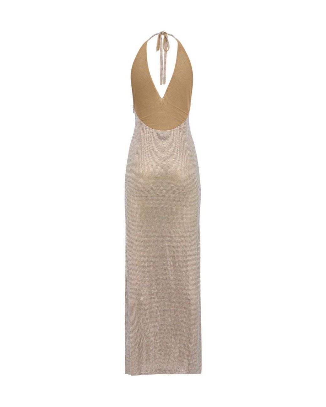 GIUSEPPE DI MORABITO White Halter-Neck Tie-Strap Dress