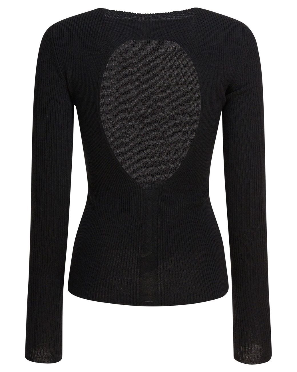 Rick Owens Black Ribbed Knit Top
