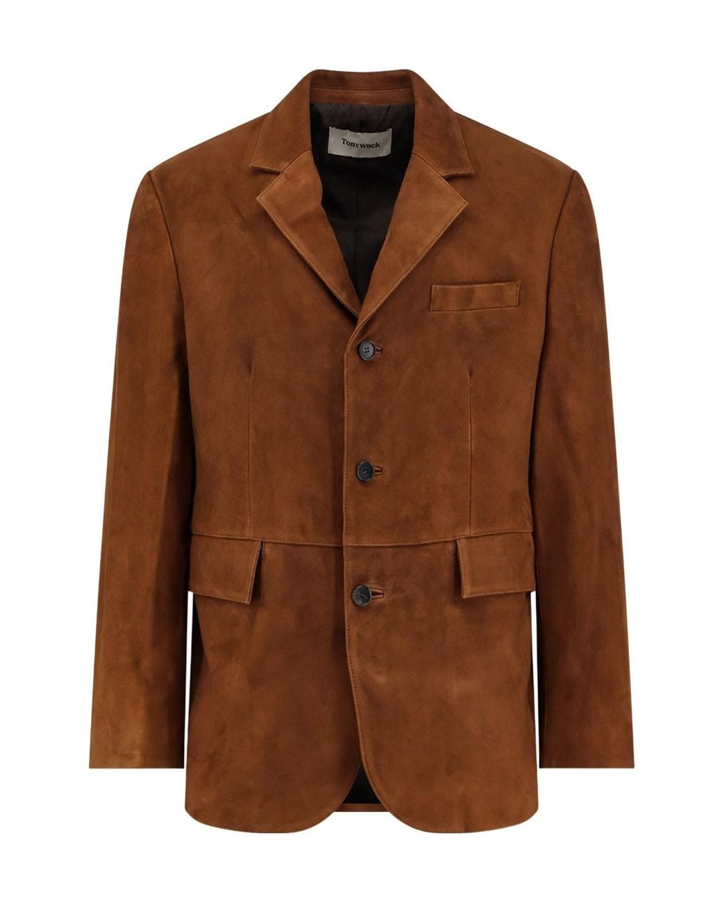 TONYWACK Brown Tailored Buttoned Blazer for men